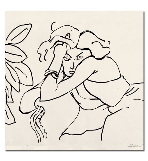 Henri Matisse, Kobieta plakat 70x70 cm DEKORAMA