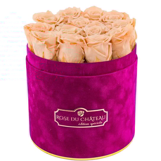 Herbaciane Wieczne Róże w Fuksjowym Flokowanym Flowerboxie Inna marka