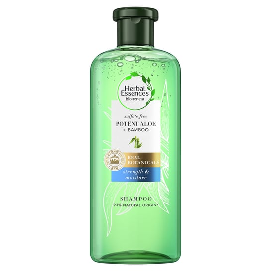 Herbal Essences Bio:renew Szampon Bez Siarczanów Zawierający Silny Aloes + Bambus, 380 ml Herbal Essences