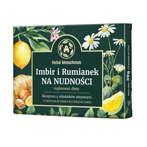Herbal, Imbir I Rumianek Na Nudności, 12 Pastylek Herbal Monasterium