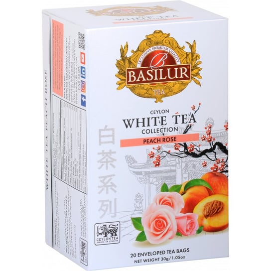 Herbata biała Basilur z różą i brzoskwinią 20 szt. Basilur