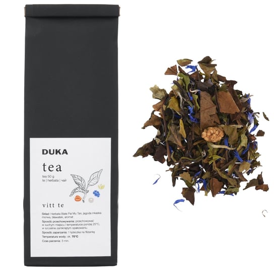 Herbata Biała Liściasta Vitt Te Duka Tea Miechunka I Morwa 50G DUKA