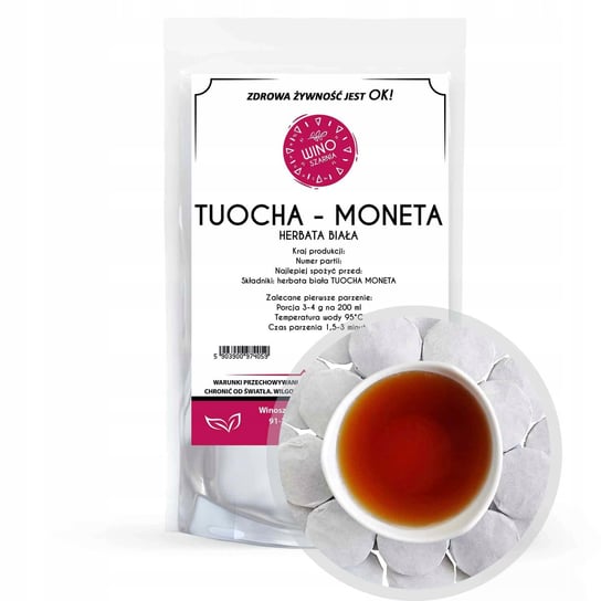 Herbata biała TUOCHA Moneta - 100g prasowana Winoszarnia