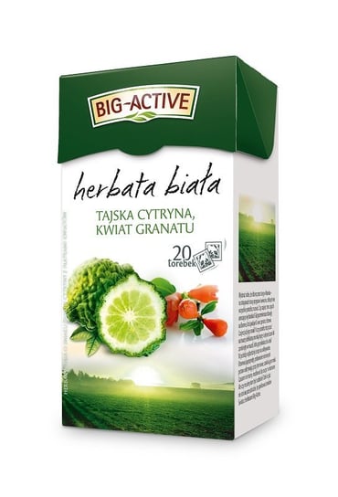 Herbata BIG ACTIVE biała z tajską cytryną i kwiatem granatu, 20 torebek - 4 szt. Big-Active