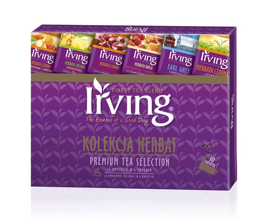 Herbata Bombonierka herbaciana IRVING kompozycja 6 smaków 30 szt Irving