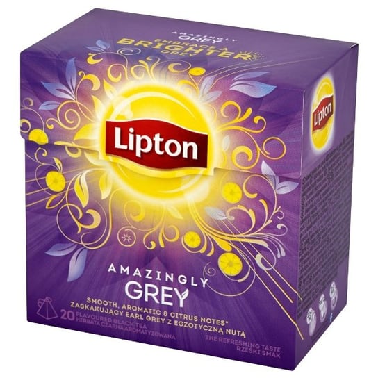 Herbata czarna, aromatyzowana, w piramidkach LIPTON Amazingly Grey, 20x1,9 g Lipton