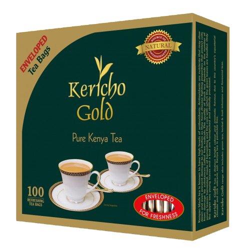 Herbata czarna KERICHO Pure Kenya Tea 100 saszetek Kericho Gold