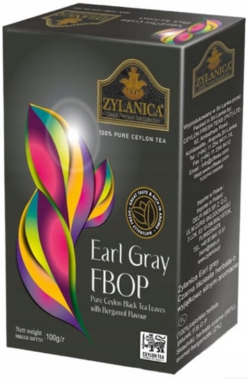 Herbata czarna LIŚCIASTA Bergamotka ZYLANICA EARL GRAY FBOP 100G Inna marka