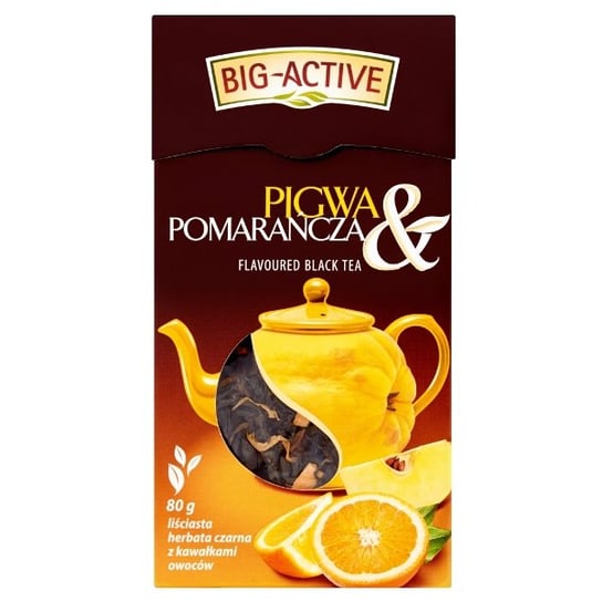 Herbata czarna, liściasta BIG ACTIVE Pigwa&Pomarańcza, 80 g Big-Active