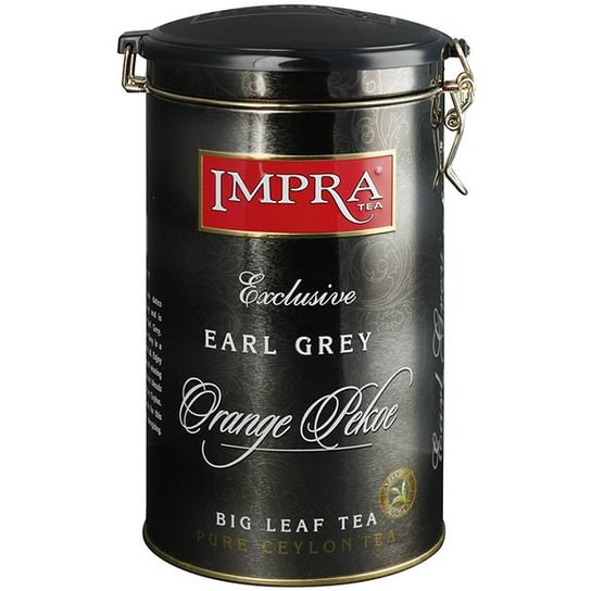 Herbata czarna, liściasta premium w puszce IMPRA Orange Pekoe Earl Grey, 250 g Impra