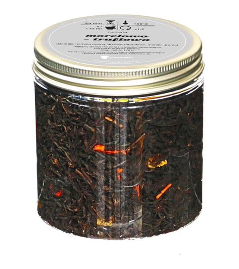 Herbata czarna MORELOWO TRUFLOWA najlepsza liściasta sypana 120g morele drzewo sandałowe Cup&You