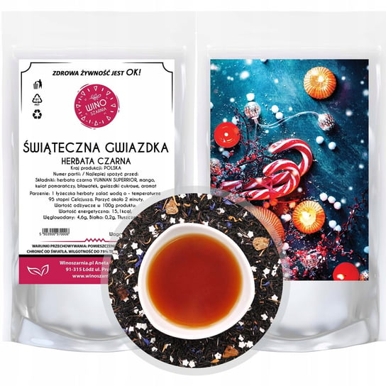Herbata Czarna Świąteczna Gwiazdka - 50G Winoszarnia