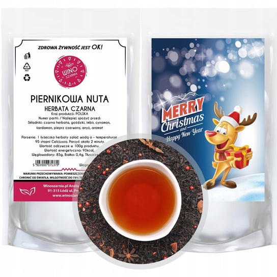 Herbata Czarna Świąteczna Piernikowa Nuta - 50G Winoszarnia