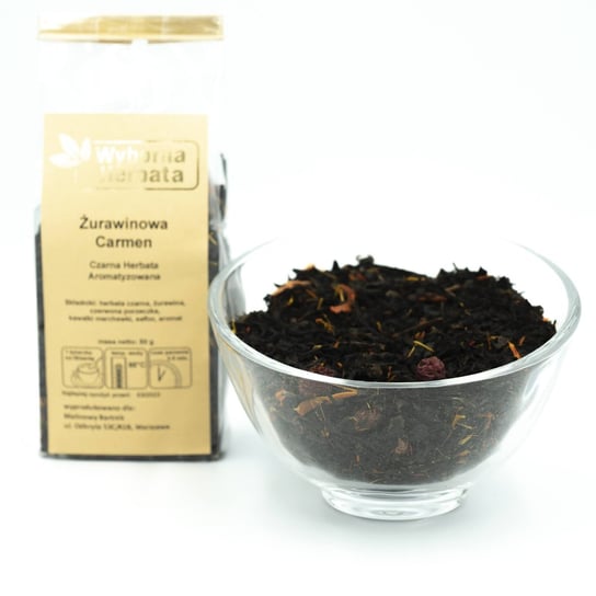 Herbata czarna Wyborna Herbata z żurawiną 50 g Wyborna Herbata