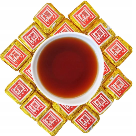 Herbata Czerwona prasowana PU ERH TUOCHA GOLD kwadratowa 100g puerh Winoszarnia