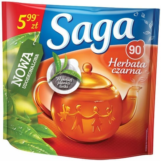 Herbata ekspresowa, czarna SAGA 90x1,2 g Saga