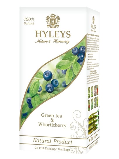 Herbata Hyleys Nature's Harmony Green Tea Whortleberry 25 kopert Inna marka