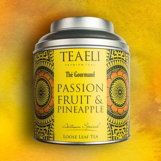 Herbata liściasta w puszce TEAELI Marakuja i Ananas, 75 g TeaEli