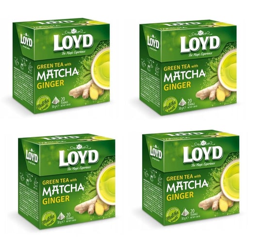 Herbata Loyd zielona Matcha z imbirem 20x 1,5g, 80 piramidek Loyd Tea