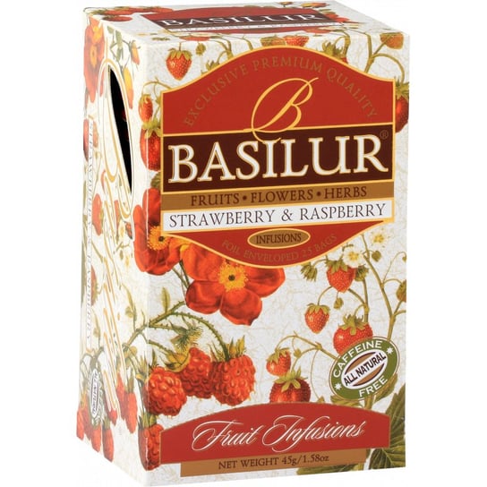 Herbata owocowa Basilur z maliną i truskawką 25 szt. Basilur