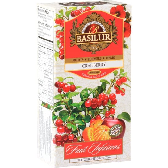 Herbata owocowa Basilur z żurawiną 25 szt. Basilur
