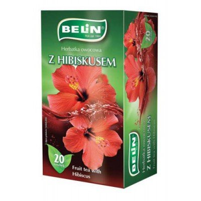 Herbata owocowa Belin z hibiskusem i maliną 20 szt. BELIN