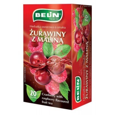 Herbata owocowa Belin z żurawiną i maliną 20 szt. BELIN