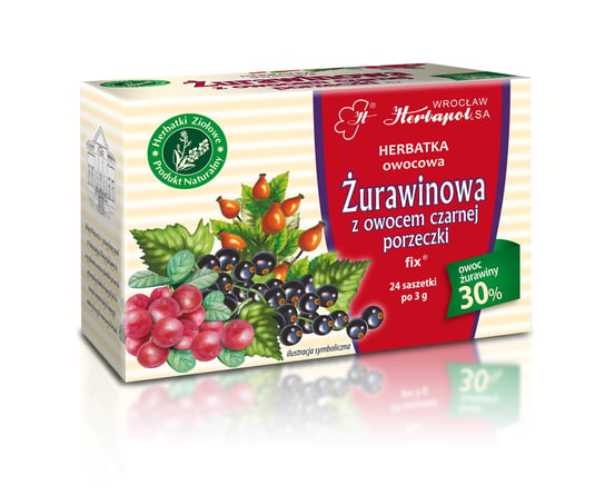 Herbata owocowa Herbapol żurawina i czarna porzeczka 24 szt. Herbapol