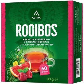 Herbata owocowa Rooibos z maliną i grejpfrutem 60 szt. Rooibos