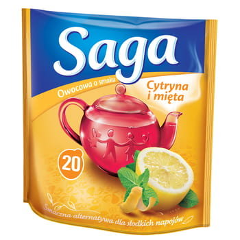 Herbata owocowa Saga cytryna z miętą 20 szt. Saga