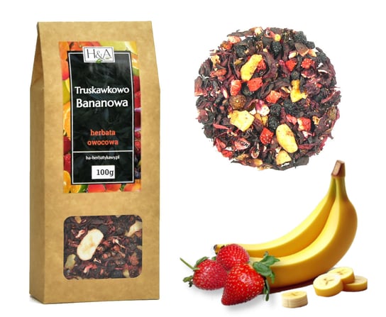 Herbata owocowa Truskawkowo Bananowa 100g Herbaty Szlachetne