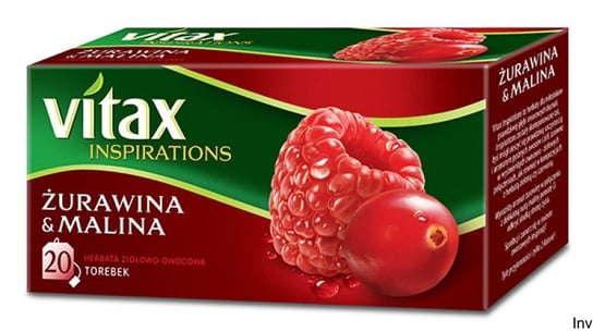 Herbata owocowa Vitax z żurawiną i maliną 20 szt. Vitax