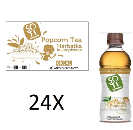 Herbata Popcorn Tea SOti Natural  BIO 24 butelki X340 ml soti