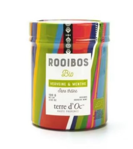 Herbata Rooibos W Słoiku Ameva Verbena Mint 100 G Terre D'Oc Terre D'oc