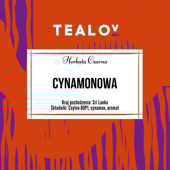 Herbata TEALOV czarna CYNAMONOWA 100g Kafelov