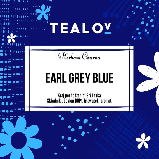 Herbata TEALOV czarna EARL GREY BLUE 100g Kafelov