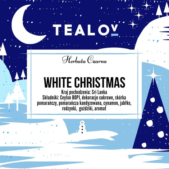 Herbata TEALOV czarna WHITE CHRISTMAS 50g Kafelov