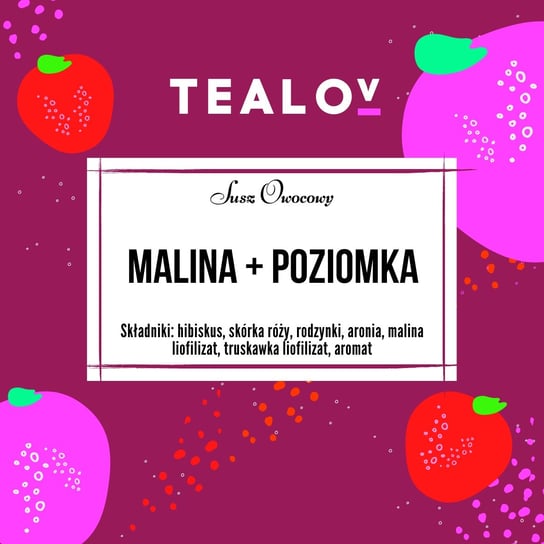 Herbata TEALOV Susz owocowy MALINA Z POZIOMKĄ 50g Inna marka