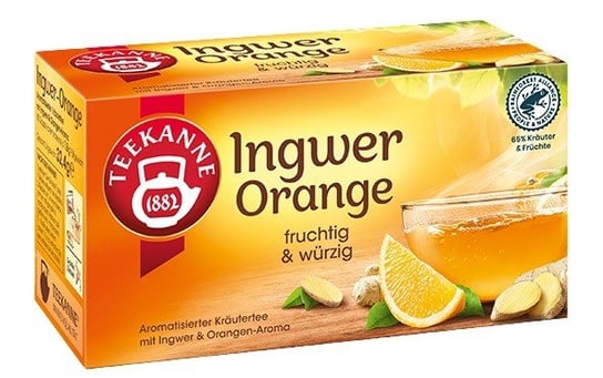Herbata TEEKANNE Orange Ingwer imbir pomarańcza 18x1,8g Inna marka