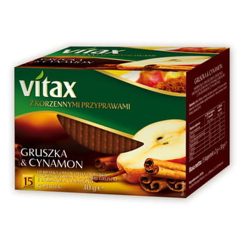 HERBATA VITAX GRUSZKA&CYNAMON 15 torebek x 2g w kopertkach DUPLIKAT Vitax