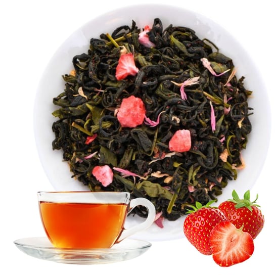 Herbata zielona aromatyzowana Truskawka Pomarańcza 100g Inna marka
