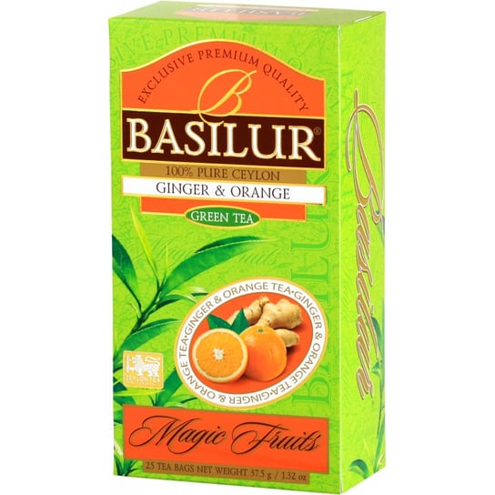 Herbata zielona Basilur z imbirem i pomarańczą 25 szt. Basilur