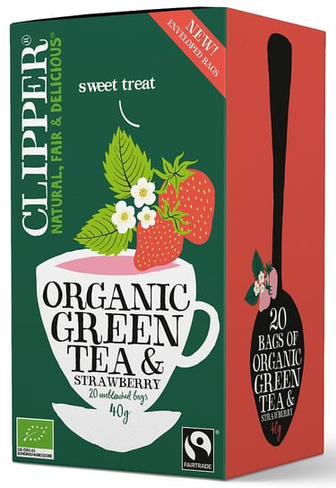 Herbata zielona Clipper z truskawkowa 20 szt. Clipper