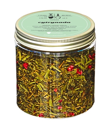 Herbata zielona CYTRYNADA najlepsza sypana liściasta 120g trawa cytrynowa truskawki Cup&You