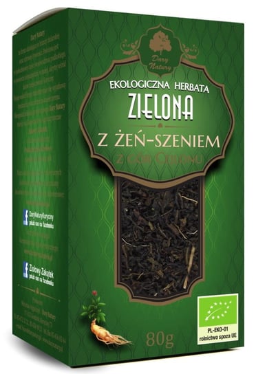 Herbata zielona Dary Natury z żeńszeniem 80 g Dary Natury