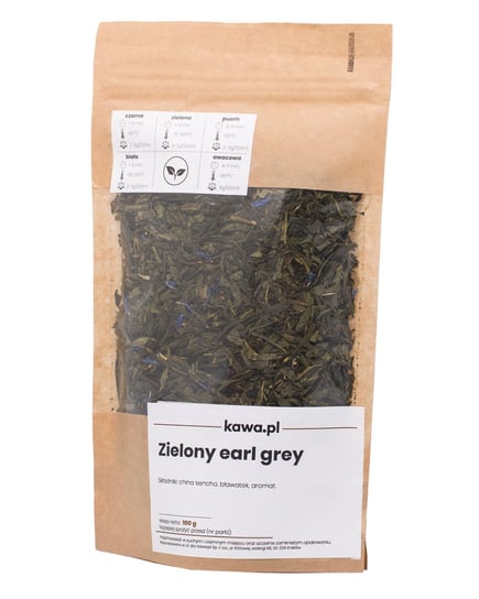 Herbata Zielona Earl Grey 100g kawa.pl