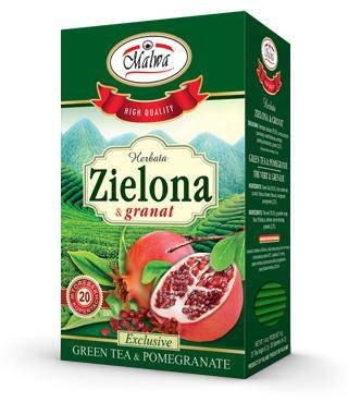 Herbata zielona + granat FIX 20*1,5g MALWA Inna marka