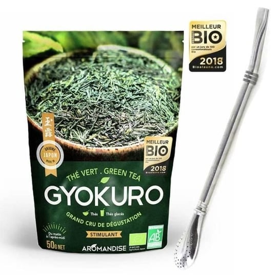 Herbata zielona Gyokuro 50 g + słomka ze stali nierdzewnej z filtrem Youdoit