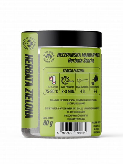 Herbata Zielona Hiszpańska Mandarynka 60 G COFFEE HUNTER