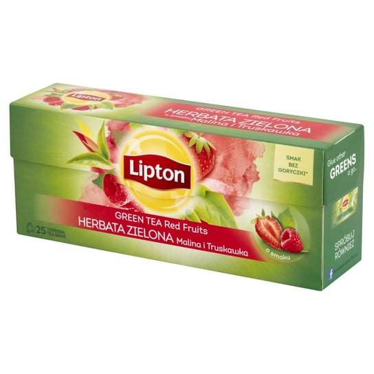Herbata zielona Lipton Green Tea Malina i Truskawka, 35 g, 25 szt. Lipton